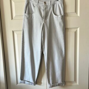 Eleventy Gray Cropped Ankle Jeans Relaxed Fit